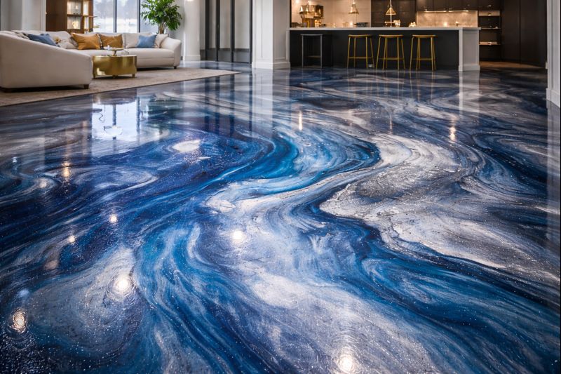 Home 3d metalic epoxy