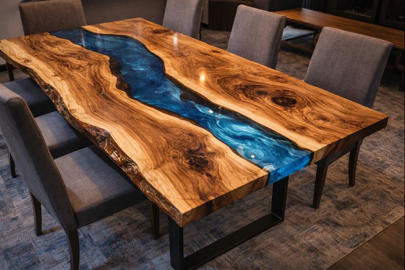 Home river epoxy table